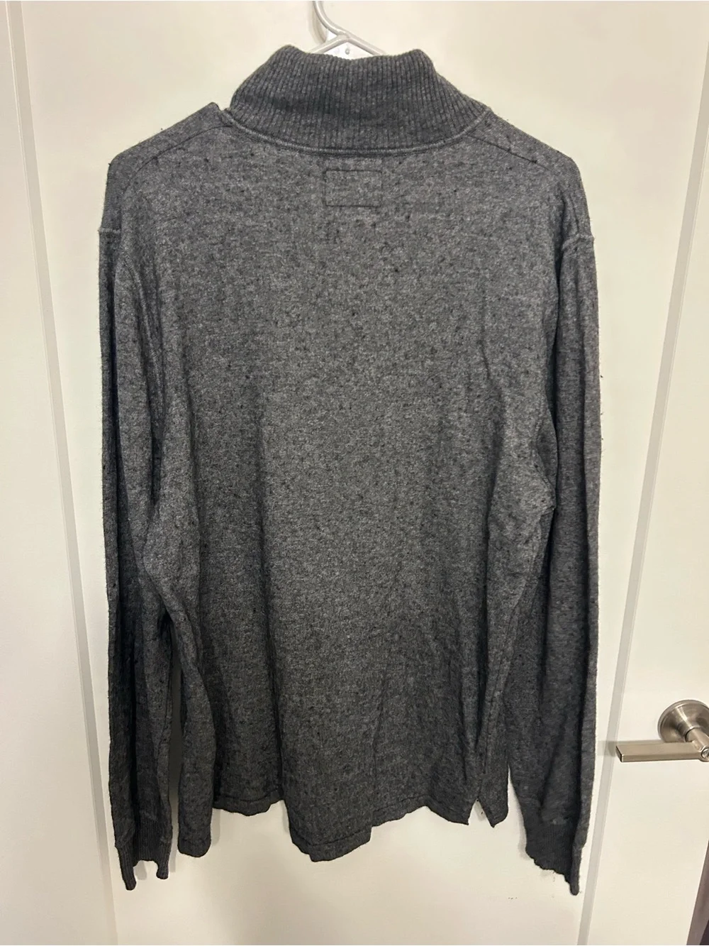 The North Face Men's Gray Half-Zip Wool-Blend Sweater